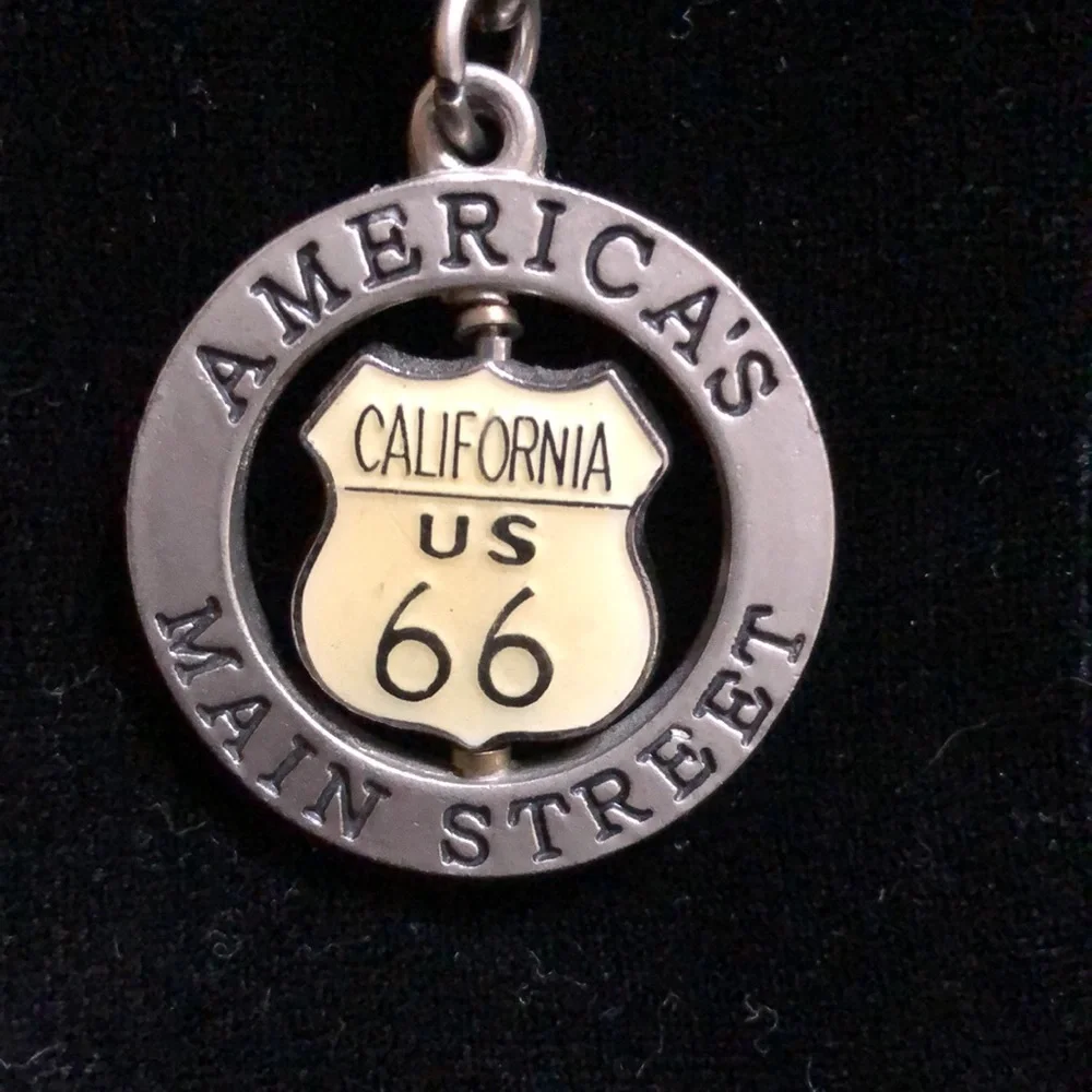 Enameled California Route 66 Key Chain